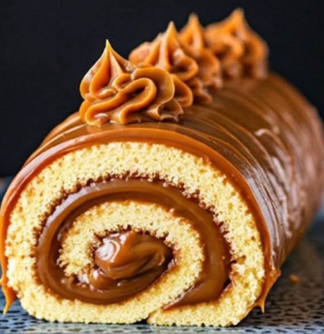 Dulce de leche cake roll